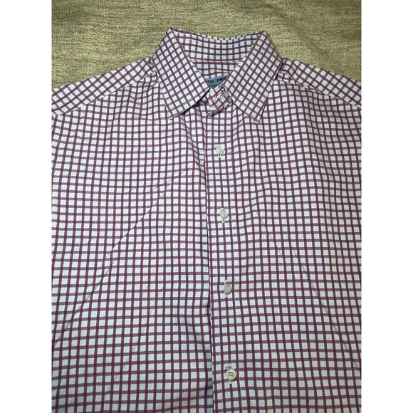 Raja Button Down Shirt Men’s Large Purple Collard - Picture 2 of 15